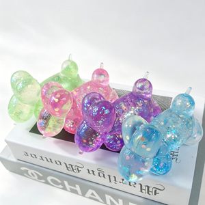 ตุ๊กตาหมีกลิตเตอร์บีร์บีบเล่นคลายเครียด โปร่งใส TPR ประกายสีพาสเทล ของเล่นเสริมพัฒนาการประสาทสัมผัส บรรเทาความวิตกกังวล ของเล่นแปลกใหม่ - Product Image 3