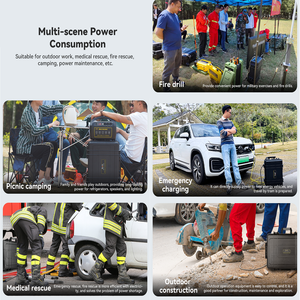 เครื่องกำเนิดไฟฟ้าพลังงานแสงอาทิตย์ 3000W ชาร์จไฟด้วยพลังงานแสงอาทิตย์ สำหรับตั้งแคมป์กลางแจ้ง แบตเตอรี่ลิเธียมแบบชาร์จซ้ำได้ 110V 220V สถานีไฟฟ้าพกพา - Product Image 4