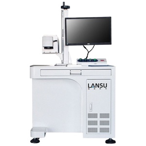 Machine de marquage laser à fibre Mopa 20W 30W 60W pour gravure couleur sur acier inoxydable avec axe rotatif autofocus - Product Image 1