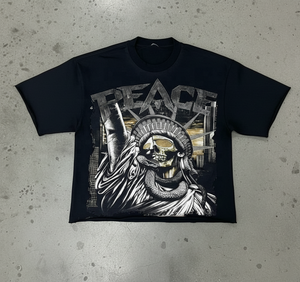 Custom Dtg stampa grafica abitudini lettere Homme strass squadrato Cropped orli in rilievo Design Teeshirt Homme t-shirt da uomo - Product Image 3