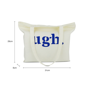 Sacs fourre-tout vierges de tirette de toile de <span class=keywords><strong>coton</strong></span> organique lourd d'oem avec la poche - Product Image 6