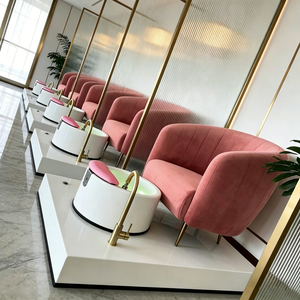 Professional Luxury Pedicure <b>Chair</b> for Nail Salon <b>Vibration</b> Massage Automatic Drainage Pipeless Jet System Wood Material - Product Image 1