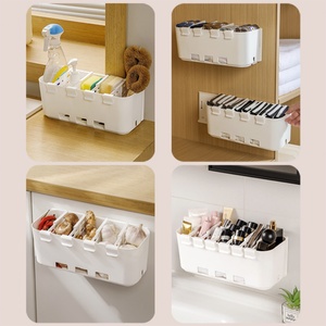 Wholesale Plastic Under Sink Storage Rack Basket Kitchen Wall-mounted Pull Out Cabinet <b>Drawer</b> Basket Organizers - Product Image 5
