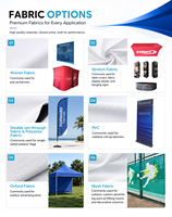 Bannière publicitaire suspendue carrée portable avec tissu extensible imprimé personnalisé, légère et durable