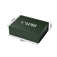 Boîte d'emballage rigide pliable magnétique à rabat personnalisée en vert foncé mat pour montre, bijoux, accessoires, coffret cadeau de luxe