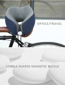 Almohada de Viaje en Forma de U para Avión, Almohada Cervical de Viaje, Almohada de Viaje de Espuma Viscoelástica para Coche, Accesorios de Viaje - Product Image 2