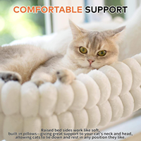 Hamac de fenêtre pour chat en peluche, avec ventouses, siège suspendu confortable et lavable pour chats d'intérieur