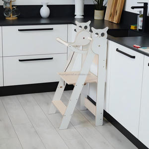 Tour d'apprentissage pliable pour tout-petits, marchepied de cuisine Montessori, échelle pliante fine - Product Image 4