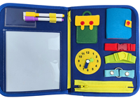 Tableau d'activités 8-en-1 pour tout-petits, jouet Montessori portable, animaux marins en feutre, pour l'éveil éducatif des enfants