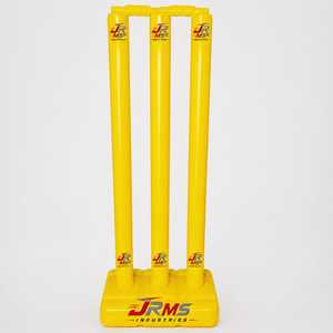 Ensemble de stumps de cricket en plastique JRMS Industries avec trois stumps et base pour enfants, garçons, filles, débutants, entraînement en plein air - Product Image 2