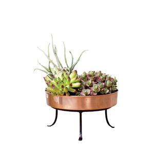 Farmhouse Iron Planter With Stand High Quality Hot Selling Metal Gold Plated Planter With Stand <b>Unique</b> Centrepieces Urn <b>Vase</b> - Product Image 2