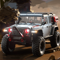 Camion RC Crawler 4x4 à l'échelle 1/10 RUBICON RTR avec moteur brossé 550 et lumières LED, résistant aux éclaboussures IPX4