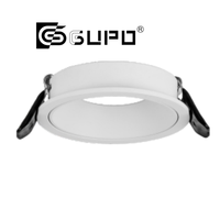 Cadre de downlight LED en aluminium anti-éblouissement encastré pour ampoules GU10 MR16, support de lampe blanc à bord étroit pour éclairage hôtelier