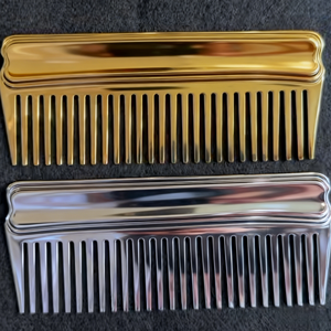 Peine Personalizado con Certificación ISO9001 - Opciones de Acero Inoxidable/Latón, Aprobado por REACH, Acabado de Galvanoplastia Suave - Product Image 1