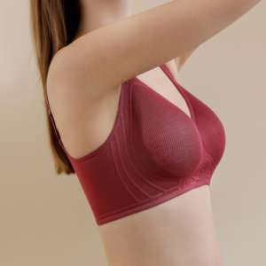 Soutien-gorge Optimum sans couture en tricot respirant, push-up, sans armatures, ajustement confortable, pour usage quotidien, rehaussement et modelage des petites poitrines - Product Image 3