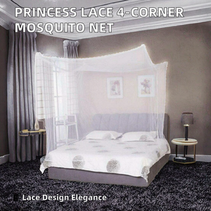 <span class=keywords><strong>Moustiquaire</strong></span> portable à 4 coins, baldaquin en dentelle de princesse pour lit, tailles complètes, blanc, décoration intérieure, tentes moustiquaires pour bébés - Product Image 2