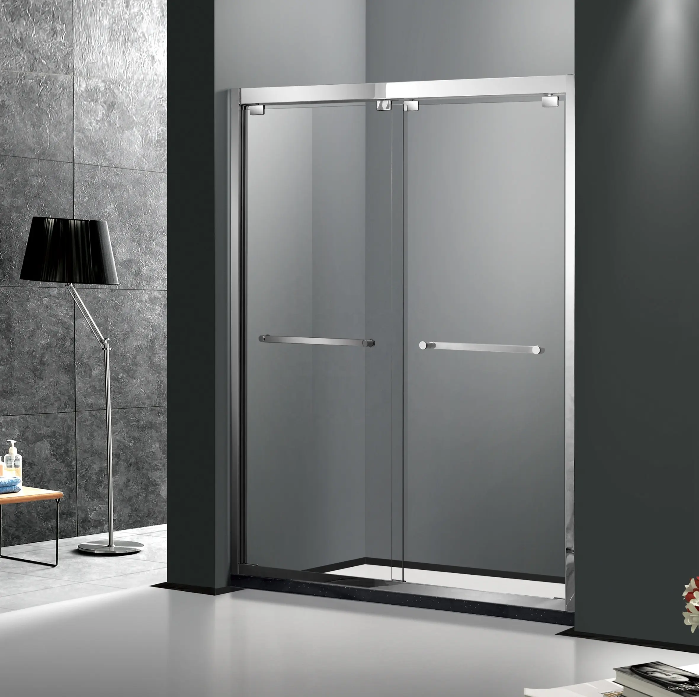 Quality tempered glass low height quick install parts shower enclosure room door