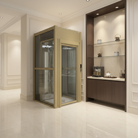 Lüks Modern Hidrolik Yolcu Asansörü, Villa, Apartman ve Otel Kullanımı için PVC Zeminli