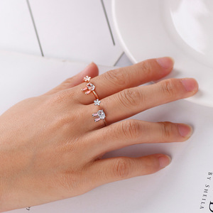 Anillo ajustable con diseño <span class=keywords><strong>de</strong></span> <span class=keywords><strong>conejo</strong></span> y flores para mujer y niña, sortija <span class=keywords><strong>de</strong></span> Pascuas con diseño <span class=keywords><strong>de</strong></span> flores <span class=keywords><strong>de</strong></span> estilo Kawaii, a la moda, <span class=keywords><strong>2022</strong></span> - Product Image 5