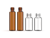 Bouteilles en verre borosilicate neutre de type I USP transparentes Heyu avec filetage, emballage OEM, 2 ml-30 ml, bouchon à ouverture facile, sérigraphiées