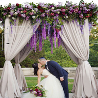 Décorations de mariage : Kits de rideaux de fond de scène et de drapage en velours pour événements et mariages