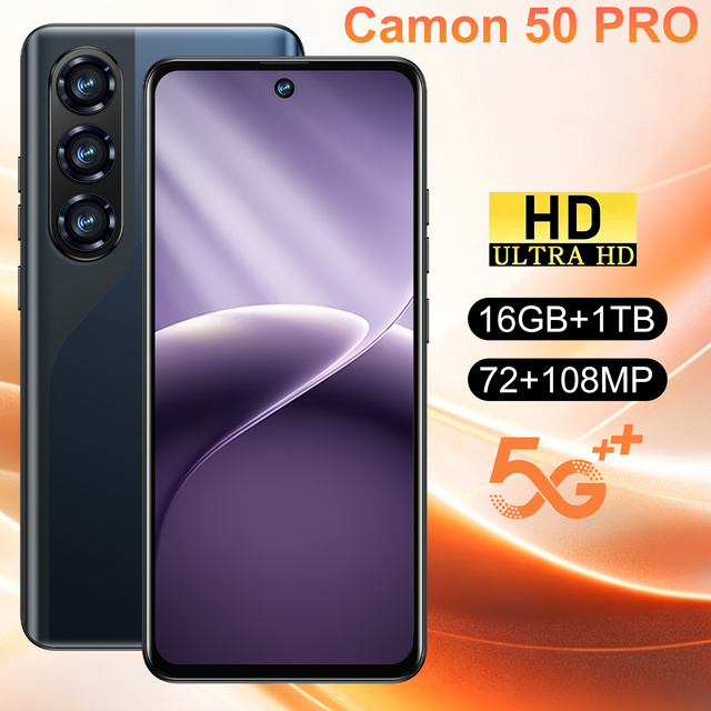 Original Camon 50 PRO Dual SIM CDMA 5G Mobilephone 7.3" Screen 16GB+1TB 72MP+108MP HD Shot 8000mAh Battery Android 15 French