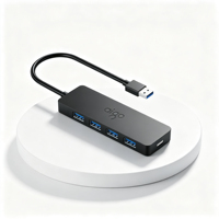 Hub USB 3.0x4 5 Gbps à 4 ports, répartiteur de ports USB avec alimentation Type-C pour PC de bureau, connectez facilement les accessoires périphériques