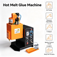 Machine à colle thermofusible pneumatique facile à utiliser avec buses à bande et volume de colle réglable pour les opérateurs débutants