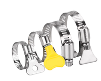 Abrazadera de Manguera Ajustable Tipo Americano YPH de Acero Inoxidable con Mango de Plástico para Tuberías, para Ajustar Mangueras de Agua y Gas