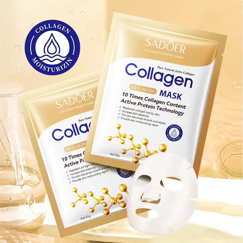 Nhà Máy Bán buôn Hàn Quốc mặt tấm mặt nạ trái cây chăm sóc da giữ ẩm collagen làm trắng Hydrogel mặt nạ trên khuôn mặt