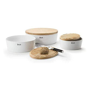 2020 neue design home storage jar runde keramik oval form <span class=keywords><strong>brot</strong></span> <span class=keywords><strong>brot</strong></span> bin <span class=keywords><strong>brot</strong></span> <span class=keywords><strong>box</strong></span> mit holz deckel - Product Image 2