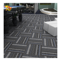 Dalles de moquette commerciales tendance 2023, poils longs, imperméables, avec support en bitume, design moderne, 100% polypropylène