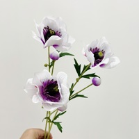 Fleur d'anémone artificielle pour la décoration de bureau et de maison, centres de vente, arrangements floraux décoratifs, accessoires de photographie
