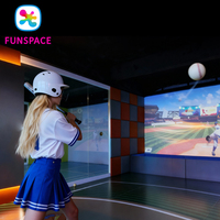 Simulador de Béisbol Inteligente con Proyección AR para Deportes en Interiores Funspace, Juego Interactivo de Simulación de Béisbol