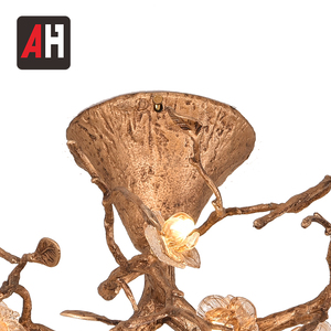 Handmade đồng hình dạng chi nhánh <span class=keywords><strong>G4</strong></span> <span class=keywords><strong>LED</strong></span> Đèn Trần cho chiếu sáng phòng ngủ - Product Image 3