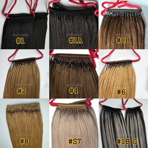 Extensions de cheveux invisibles tendance, effet plume, Remy, lisses, couleur naturelle, douces, 14-22 pouces, couleur/longueur personnalisables - Product Image 5