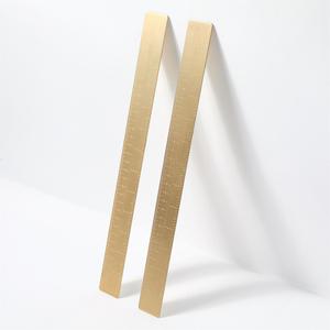 Maxery Light Règle de luxe en laiton massif Règle en laiton satiné mat Papeterie Fournitures de bureau <span class=keywords><strong>D</strong></span>écoration de bureau être Cadeau - Product Image 1