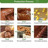 Ligne de production de tunnels de dépose pour la fabrication de boules de malt croustillantes similaires et de chocolat glacé