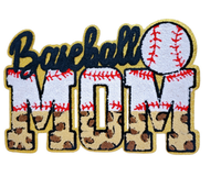 Patch en sequins brillants de grande taille personnalisé avec des lettres de dessin animé, pour le jour du match, baseball, football, chenille, à repasser sur les vêtements