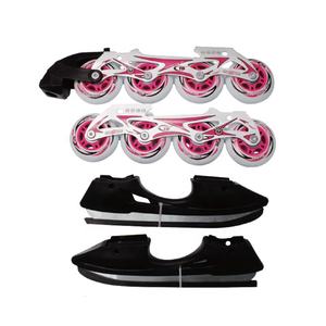 Patins à quatre roulettes réglables pour enfants, bottes souples, 4 roulettes - Product Image 5