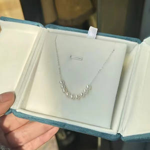 Vente directe d'usine, collier de perles d'eau douce naturelles de 11-12 mm, forme ronde à forte luminosité avec de légères imperfections, accessoire cadeau pour maman - Product Image 2