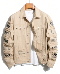 Fabricant de <span class=keywords><strong>veste</strong></span> <span class=keywords><strong>Veste</strong></span> unisexe personnalisée Y2K rétro Flip Pocket Denim avec <span class=keywords><strong>col</strong></span> boutonné, <span class=keywords><strong>Veste</strong></span> d'hiver ample de haute qualité - Product Image 1