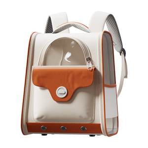Portable <b>cat</b> <b>backpack</b> with concealed design, stress-resistant, roll-up design, breathable for small teddy bears and dogs. - Product Image 3