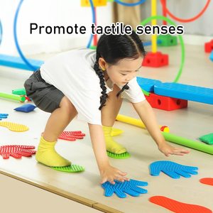 Berçário infantil, obstáculo, equilíbrio de treinamento de curso e coordenação, jogo de saltos, combo, argolas de agilidade plásticas duráveis, equipamentos sensorial - Product Image 3