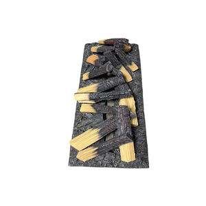 Bûches <span class=keywords><strong>de</strong></span> cheminée électriques artificielles faites à la main OEM avec cendres - Product Image 5