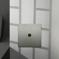 Stopkontak Panel Matte PC Modern VNX, Konektor Ethernet, Outlet Listrik, Port Kabel TV, Soket Dinding