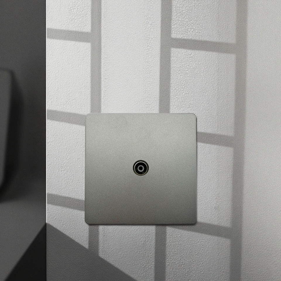 VNX Modern PC Matte Panel Power Socket Ethernet Connector Outlets Electric TV Cable Data Port Wall Plate Socket