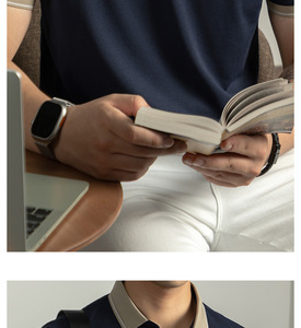 [<span class=keywords><strong>ผ้า</strong></span>ลินิน + <span class=keywords><strong>ผ้า</strong></span>ไหมหม่อน + <span class=keywords><strong>น้ำส้มสายชู</strong></span>] เสื้อโปโลผู้ชาย แขนสั้น คอปกนกนางนวล ระบายอากาศ ป้องกันแบคทีเรีย ระดับ 7A สำหรับฤดูร้อน สไตล์หรูหรา - Product Image 4