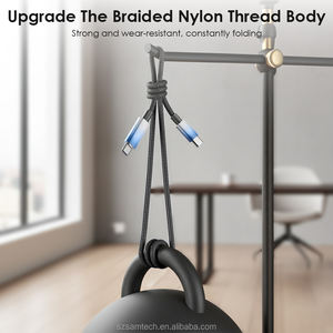 नए उत्पाद विचार व्यापार 2026 यूएसबी सी केबल 100 डब्ल्यू 5a फास्ट चार्जिंग यूएसबी सी चार्जर केबल के साथ एलईडी डिस्प्ले नायलॉन ब्रेडेड केबल - Product Image 6