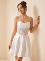 Gaun Pengantin untuk Pengantin Wanita Bertubuh Besar Model Ball Gown Tali Spaghetti Satin Ivory Custom Korset Gaun Pengantin Putih untuk Wanita